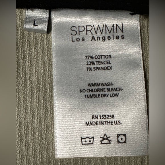 SPRWMN Los Angeles 
Women's Corduroy Ankle Flare Pant Size L - Picture 6 of 8